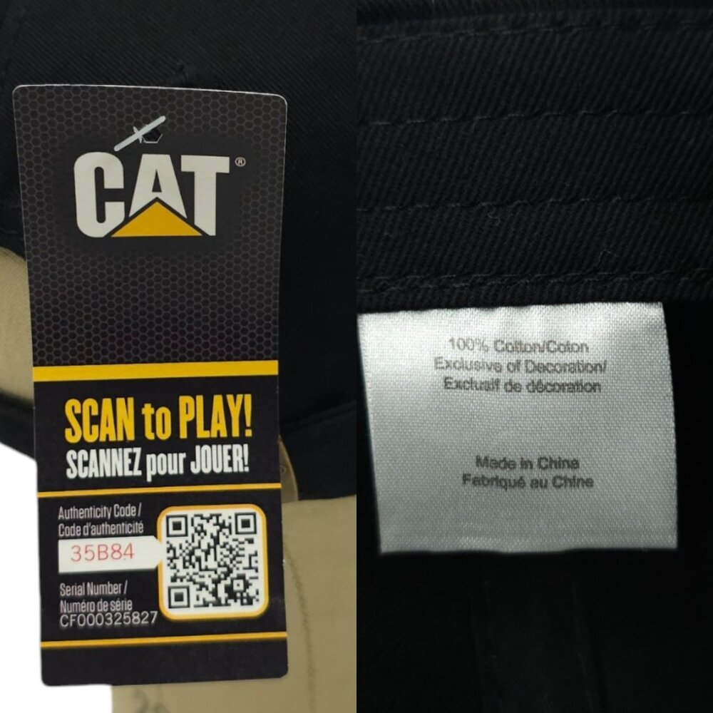 Caterpillar CAT Reman Embroidered Logo Tuck Strap Cap Trucker Baseball Hat NEW - Picture 8 of 13